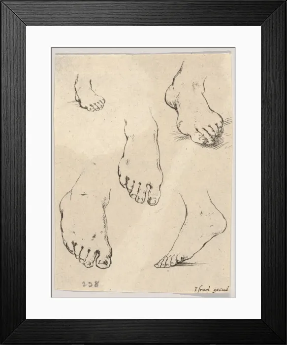 Framed Print : Plate 7: Five feet, from The Book for Learning to Draw (Livre pour apprendre à Framed Print : Plate 7: Five feet, from The Book for Learning to Draw (Livre pour apprendre à