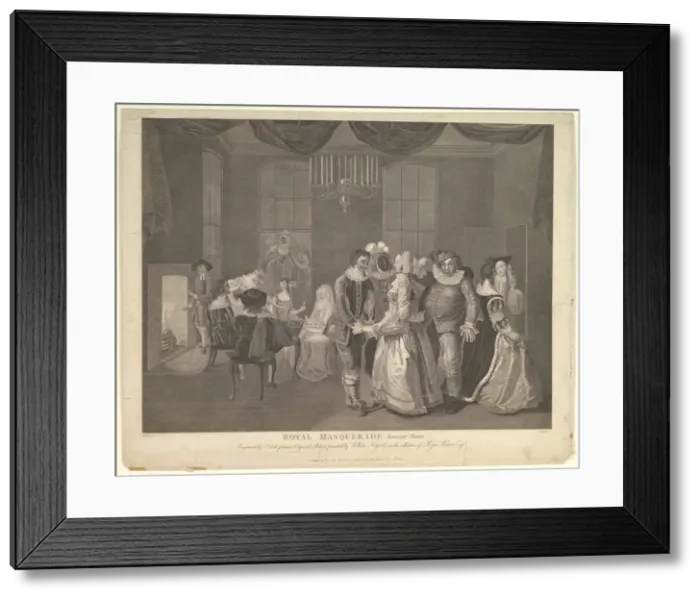 Framed Print : Royal Masquerade Somerset House, October 21, 1805. Creator: Thomas Cook Framed Print : Royal Masquerade Somerset House, October 21, 1805. Creator: Thomas Cook