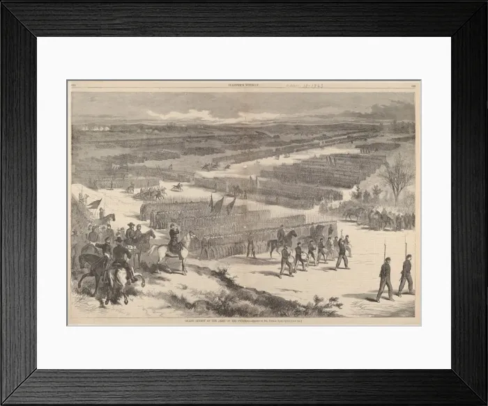 Framed Print : Grand Review of the Army of the Potomac - Drawn by Mr. Thomas Nast (from Harpe Framed Print : Grand Review of the Army of the Potomac - Drawn by Mr. Thomas Nast (from Harpe