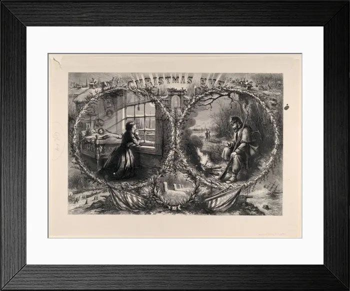 Framed Print : Christmas Eve (published Harpers Weekly, January 3, 1863), 1863 (?) Framed Print : Christmas Eve (published Harpers Weekly, January 3, 1863), 1863 (?)