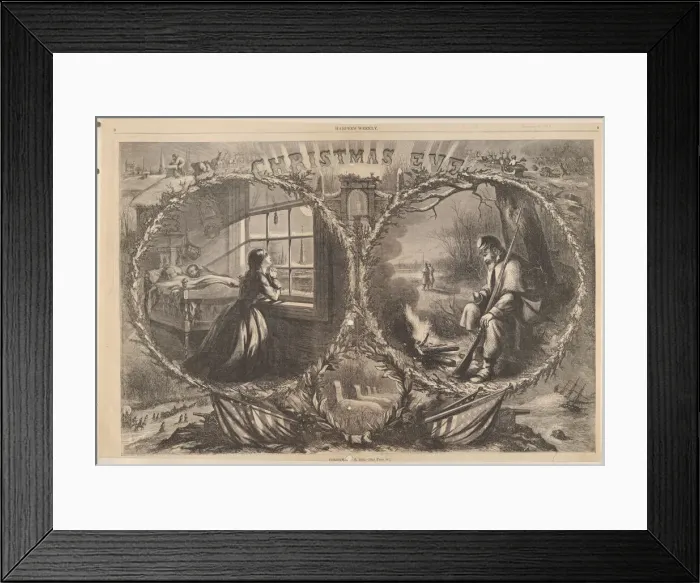 Framed Print : Christmas Eve, 1862 (from Harpers Weekly), January 3, 1863. Creator: Thomas Nast Framed Print : Christmas Eve, 1862 (from Harpers Weekly), January 3, 1863. Creator: Thomas Nast