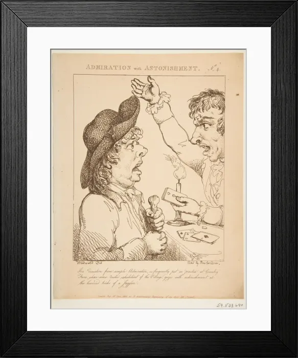 Framed Print : Admiration with Astonishment (Le Brun Travested, or Caricatures of the Passions) Framed Print : Admiration with Astonishment (Le Brun Travested, or Caricatures of the Passions)