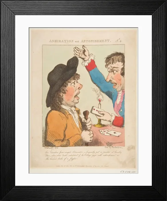 Framed Print : Admiration with Astonishment (Le Brun Travested, or Caricatures of the Passions) Framed Print : Admiration with Astonishment (Le Brun Travested, or Caricatures of the Passions)