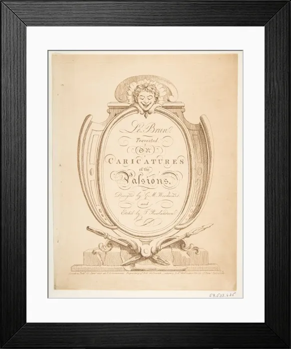 Framed Print : Le Brun Travested, or Caricatures of the Passions, January-February 1800 Framed Print : Le Brun Travested, or Caricatures of the Passions, January-February 1800