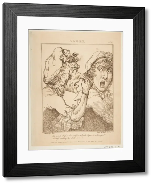 Framed Print : Anger, January 21, 1800. Creator: Thomas Rowlandson Framed Print : Anger, January 21, 1800. Creator: Thomas Rowlandson