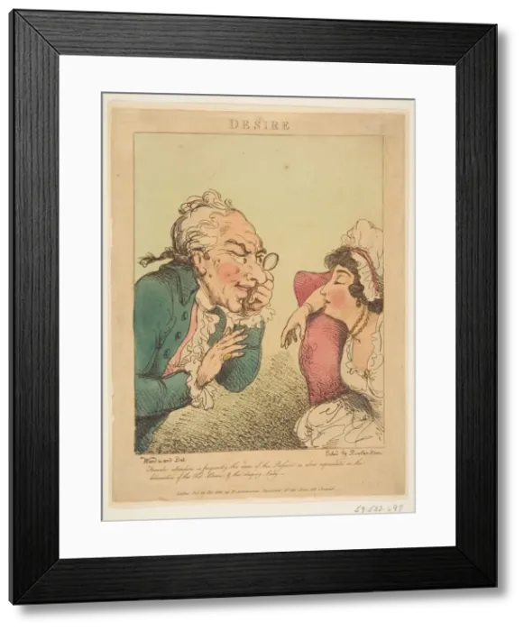 Framed Print : Desire, February 21, 1800. Creator: Thomas Rowlandson Framed Print : Desire, February 21, 1800. Creator: Thomas Rowlandson