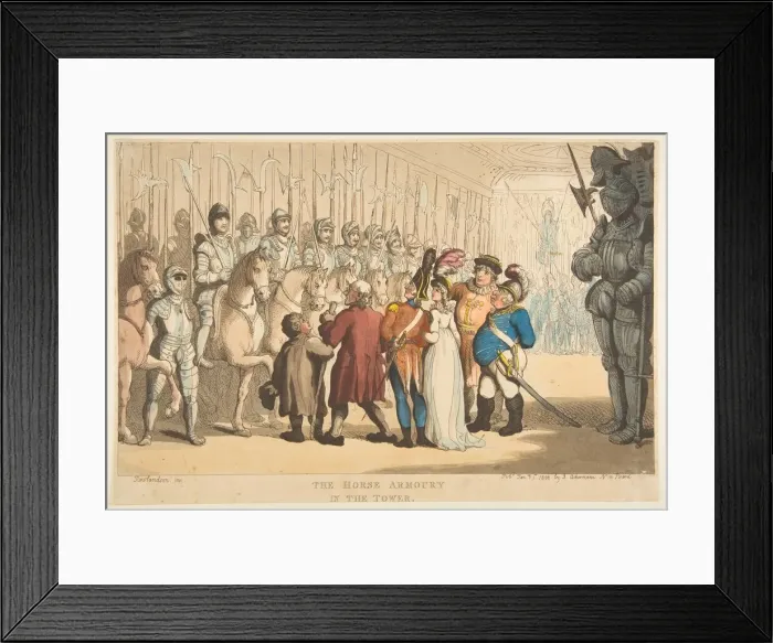 Framed Print : The Horse Armoury in the Tower, January 1, 1800. Creator: Thomas Rowlandson Framed Print : The Horse Armoury in the Tower, January 1, 1800. Creator: Thomas Rowlandson
