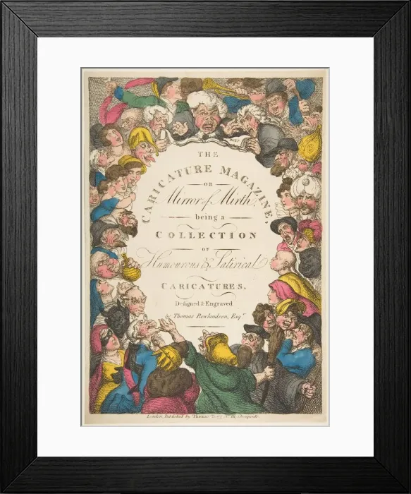 Framed Print : Title Page, The Caricature Magazine, or Mirror of Mirth, November 19, 1808 Framed Print : Title Page, The Caricature Magazine, or Mirror of Mirth, November 19, 1808