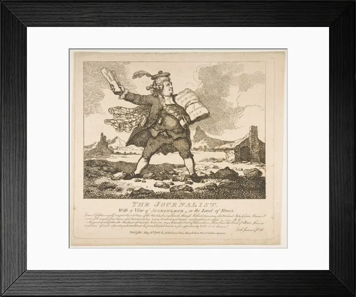 Framed Print : The Journalist, With a View of Auckinleck-or the Land of Stones (Picturesque Beaut Framed Print : The Journalist, With a View of Auckinleck-or the Land of Stones (Picturesque Beaut