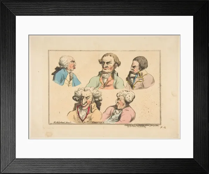 Framed Print : Oddities, January 1794. Creator: Thomas Rowlandson Framed Print : Oddities, January 1794. Creator: Thomas Rowlandson