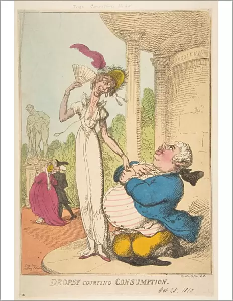 Dropsy Courting Consumption, October 25, 1810. Creator: Thomas Rowlandson