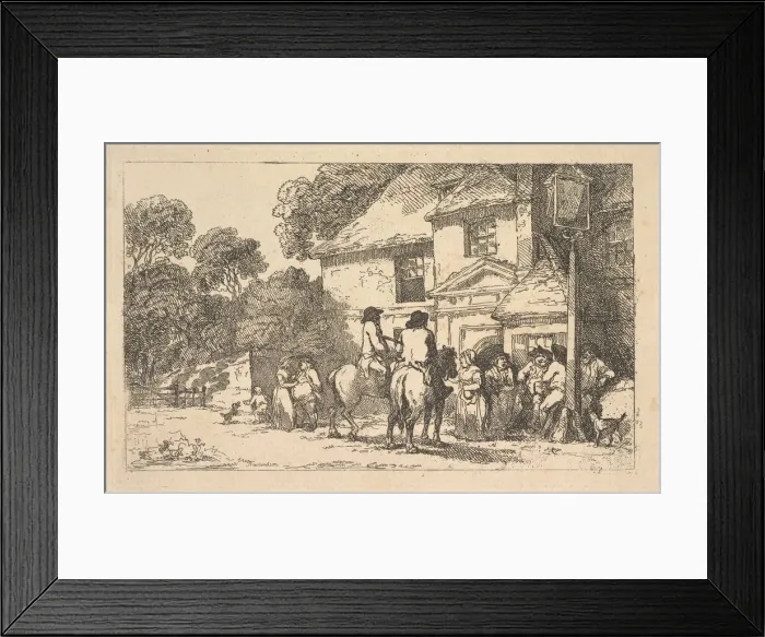 Framed Print : The Three Horseshoes, a Roadside Inn, December 18, 1787. Creator: Thomas Rowlandson Framed Print : The Three Horseshoes, a Roadside Inn, December 18, 1787. Creator: Thomas Rowlandson