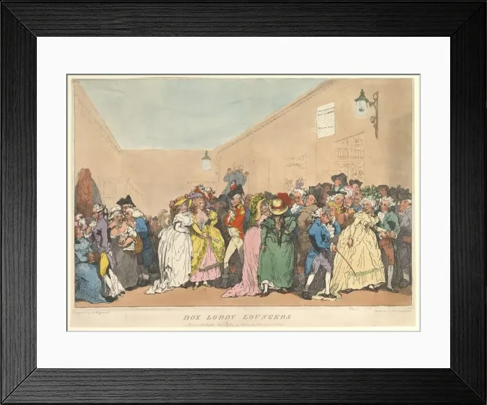 Framed Print : Box Lobby Loungers, January 5, 1811. Creator: Thomas Rowlandson Framed Print : Box Lobby Loungers, January 5, 1811. Creator: Thomas Rowlandson
