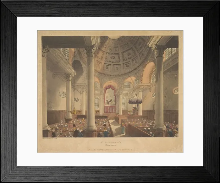 Framed Print : St. Stephens Walbrook, November 1, 1809. Creators: Thomas Rowlandson Framed Print : St. Stephens Walbrook, November 1, 1809. Creators: Thomas Rowlandson
