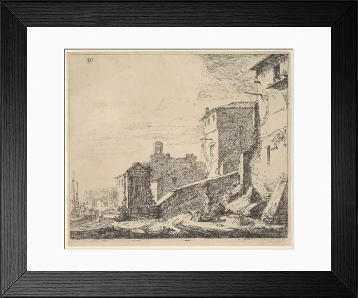 Framed Print : A Woman Standing by a Seated Man. Creator: Thomas Wijck Framed Print : A Woman Standing by a Seated Man. Creator: Thomas Wijck