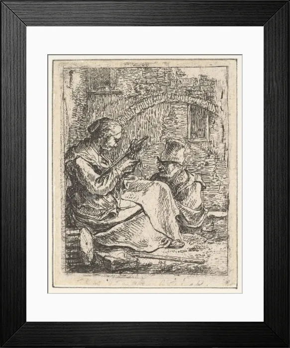 Framed Print : Woman Spinning. n. d. Creator: Thomas Wijck Framed Print : Woman Spinning. n. d. Creator: Thomas Wijck