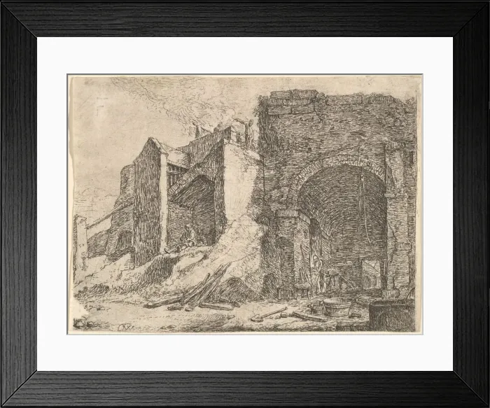 Framed Print : The Forge, 17th century. Creator: Thomas Wijck