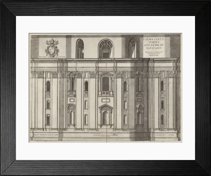 Framed Print : Speculum Romanae Magnificentiae: St. Peter s, 1564. Creator: Vincenzo Luchino Framed Print : Speculum Romanae Magnificentiae: St. Peter s, 1564. Creator: Vincenzo Luchino