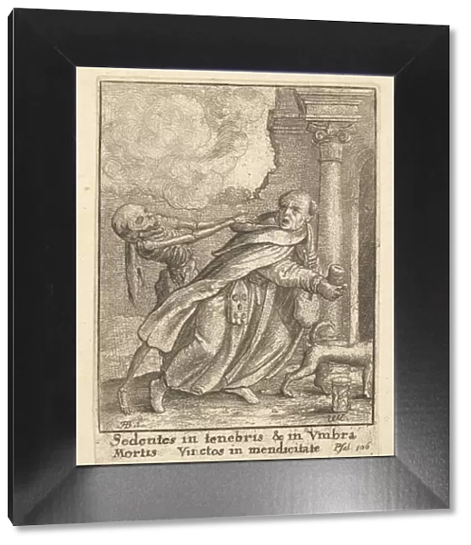 The Monk, from the Dance of Death, 1651. Creator: Wenceslaus Hollar