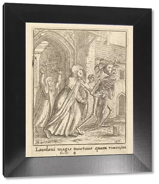 The Abbess, from the Dance of Death, 1651. Creator: Wenceslaus Hollar