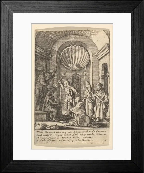 Framed Print : The mocking of Christ, 1625-77. Creator: Wenceslaus Hollar Framed Print : The mocking of Christ, 1625-77. Creator: Wenceslaus Hollar
