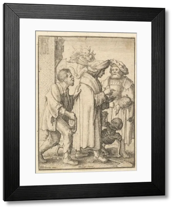 Framed Print : Rich Man, from the Dance of Death, 1651. Creator: Wenceslaus Hollar