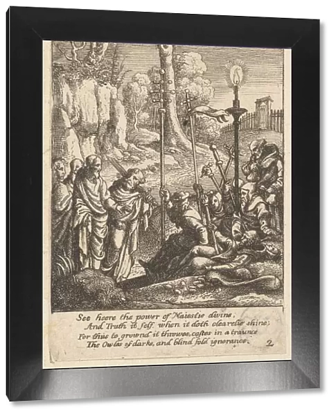 Jesus confronting his detractors, 1625-77. Creator: Wenceslaus Hollar