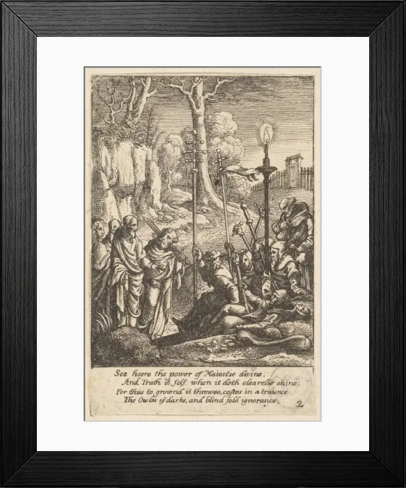 Framed Print : Jesus confronting his detractors, 1625-77. Creator: Wenceslaus Hollar Framed Print : Jesus confronting his detractors, 1625-77. Creator: Wenceslaus Hollar