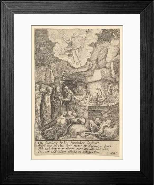 Framed Print : Resurrection, 1625-77. Creator: Wenceslaus Hollar Framed Print : Resurrection, 1625-77. Creator: Wenceslaus Hollar