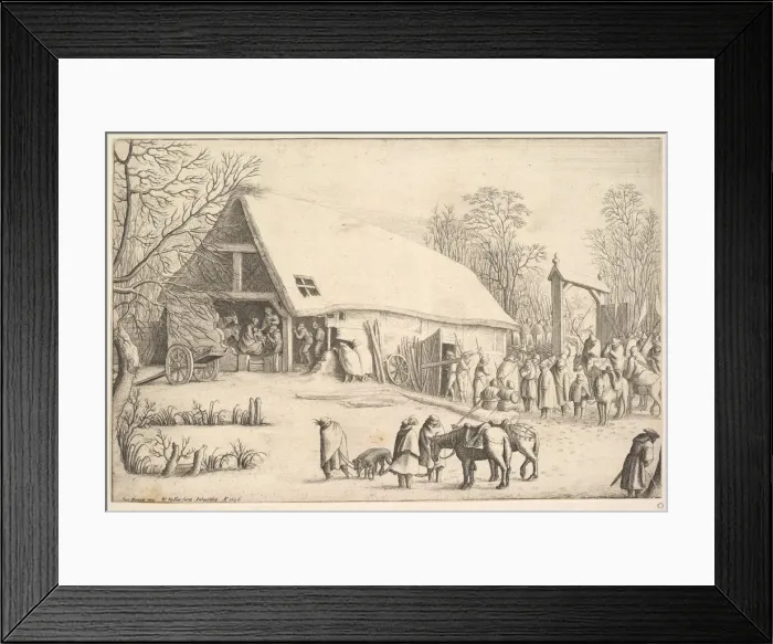 Framed Print : Adoration of the Kings, after Augustin Braun, 1646. Creator: Wenceslaus Hollar Framed Print : Adoration of the Kings, after Augustin Braun, 1646. Creator: Wenceslaus Hollar