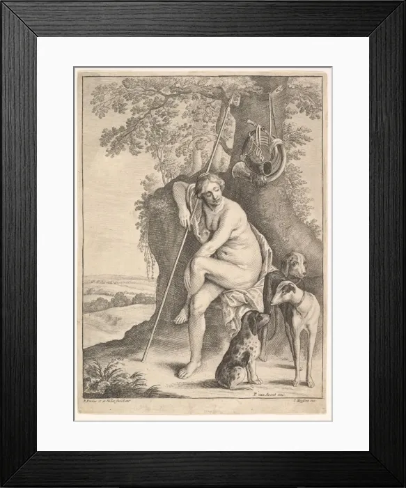 Framed Print : Seated figure of Diana the huntress, 1625-77. Creator: Paulus Potter Framed Print : Seated figure of Diana the huntress, 1625-77. Creator: Paulus Potter