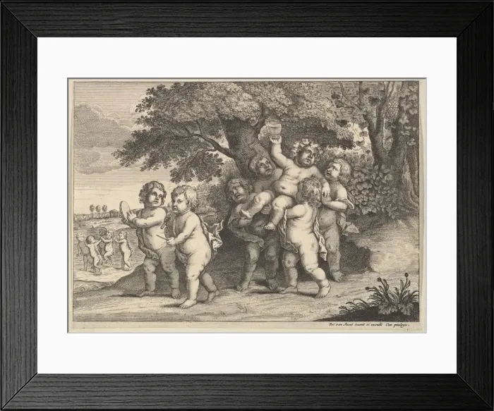 Framed Print : Seven Boys, 1625-77. Creator: Wenceslaus Hollar Framed Print : Seven Boys, 1625-77. Creator: Wenceslaus Hollar