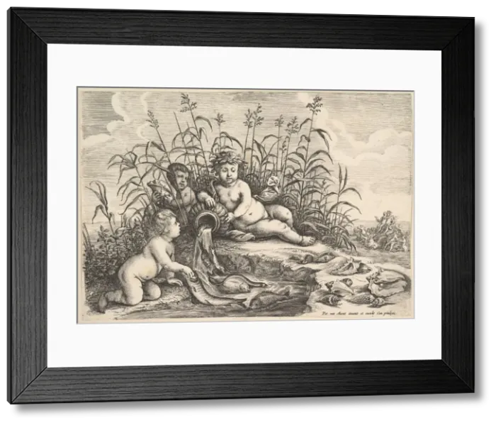 Framed Print : Water (The Four Elements), ca. 1647. Creator: Wenceslaus Hollar Framed Print : Water (The Four Elements), ca. 1647. Creator: Wenceslaus Hollar