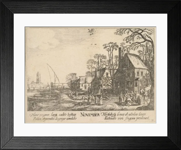 Framed Print : November, 1628-29. Creator: Wenceslaus Hollar Framed Print : November, 1628-29. Creator: Wenceslaus Hollar
