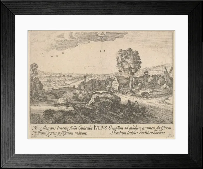 Framed Print : July, 1628-29. Creator: Wenceslaus Hollar Framed Print : July, 1628-29. Creator: Wenceslaus Hollar