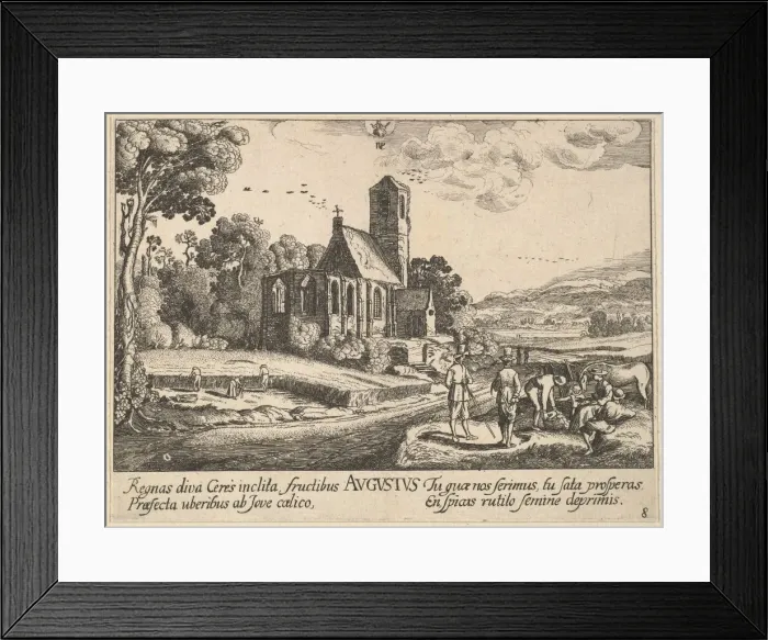 Framed Print : August, 1628-29. Creator: Wenceslaus Hollar Framed Print : August, 1628-29. Creator: Wenceslaus Hollar