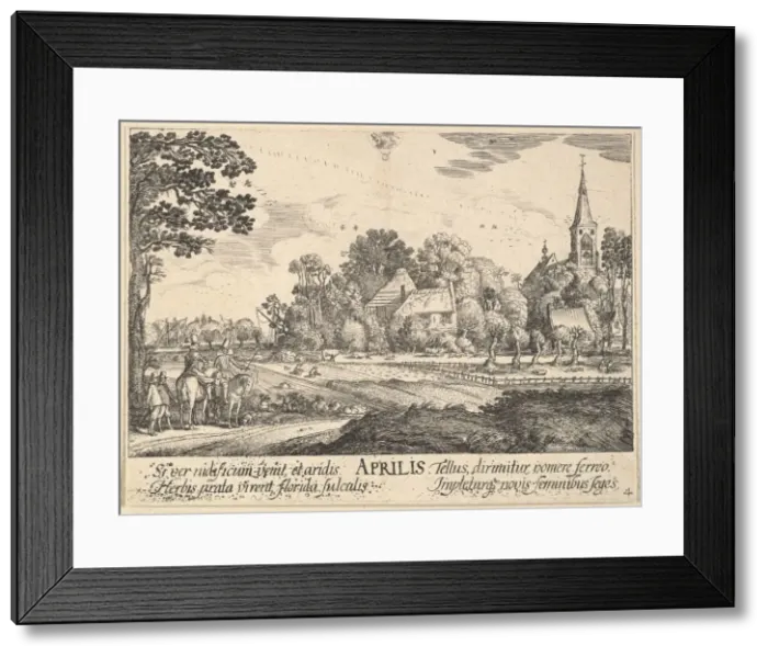 Framed Print : April, 1628-29. Creator: Wenceslaus Hollar Framed Print : April, 1628-29. Creator: Wenceslaus Hollar