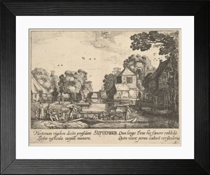Framed Print : September, 1628-29. Creator: Wenceslaus Hollar Framed Print : September, 1628-29. Creator: Wenceslaus Hollar