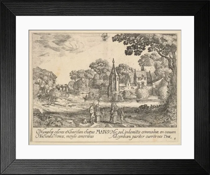 Framed Print : May, 1628-29. Creator: Wenceslaus Hollar Framed Print : May, 1628-29. Creator: Wenceslaus Hollar