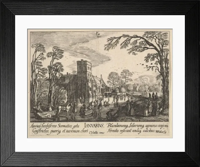 Framed Print : January, 1628-29. Creator: Wenceslaus Hollar Framed Print : January, 1628-29. Creator: Wenceslaus Hollar