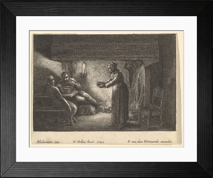 Framed Print : The satyr and the peasant, 1644. Creator: F van den Wyngarde Framed Print : The satyr and the peasant, 1644. Creator: F van den Wyngarde