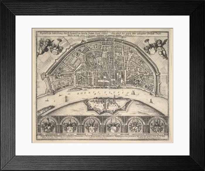 Framed Print : Cologne and Deutz, 1635. Creator: Wenceslaus Hollar Framed Print : Cologne and Deutz, 1635. Creator: Wenceslaus Hollar