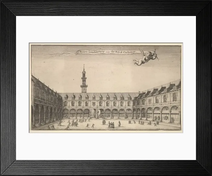 Framed Print : Byrsa Londinensis vulgo the Royal Exchange (Royal Exchange, London), ca. 1647 Framed Print : Byrsa Londinensis vulgo the Royal Exchange (Royal Exchange, London), ca. 1647