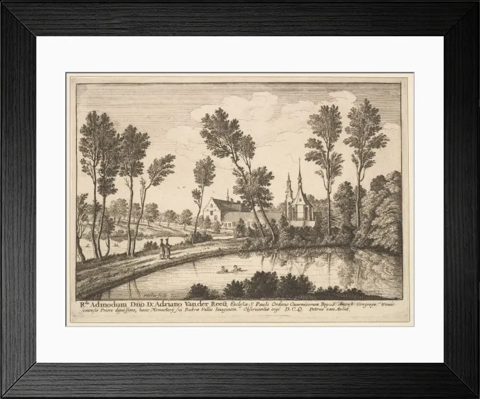 Framed Print : Rothendael Abbey, 1648. Creator: Wenceslaus Hollar Framed Print : Rothendael Abbey, 1648. Creator: Wenceslaus Hollar
