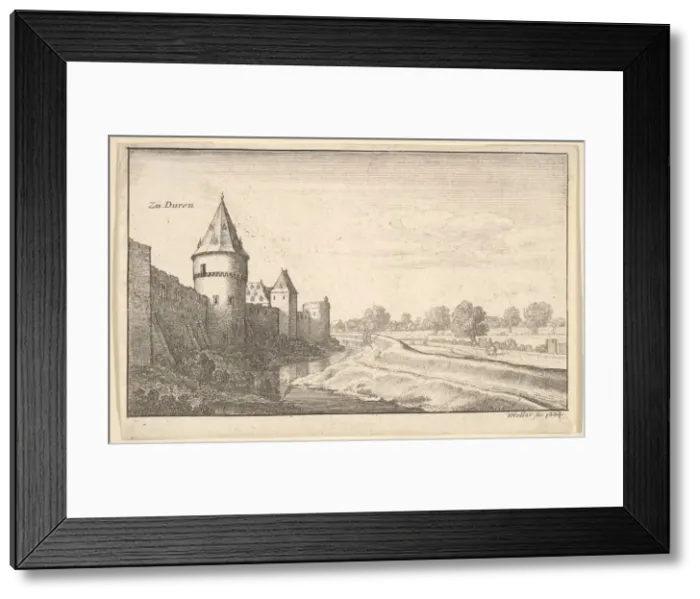 Framed Print : Zu Düren, 1664. Creator: Wenceslaus Hollar Framed Print : Zu Düren, 1664. Creator: Wenceslaus Hollar