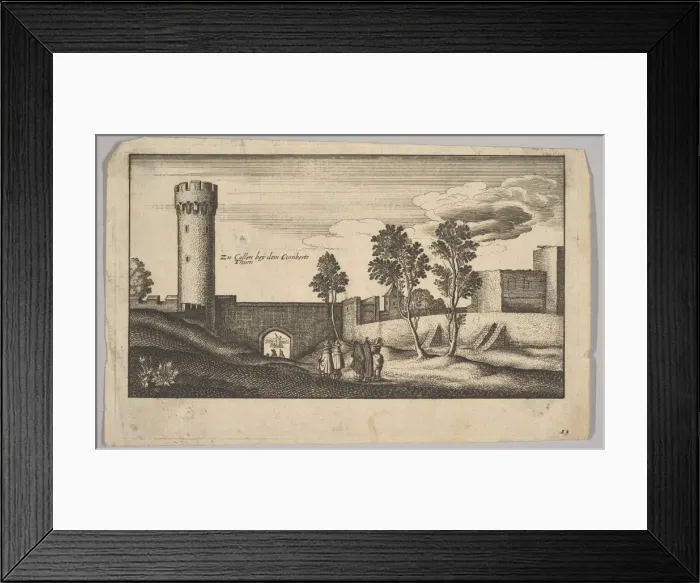 Framed Print : The Kunibert Tower near Cologne (copy), 1625-77. Creator: Wenceslaus Hollar Framed Print : The Kunibert Tower near Cologne (copy), 1625-77. Creator: Wenceslaus Hollar