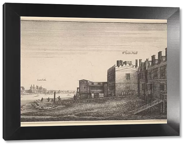 A view of Lambeth Palace from the river at Whitehall Stairs, 1625-77