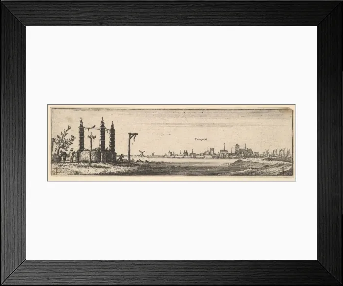 Framed Print : Kampen, 1642-44. Creator: Wenceslaus Hollar Framed Print : Kampen, 1642-44. Creator: Wenceslaus Hollar