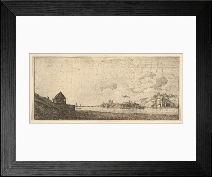 Framed Print : Passau, 1652-77. Creator: Wenceslaus Hollar Framed Print : Passau, 1652-77. Creator: Wenceslaus Hollar