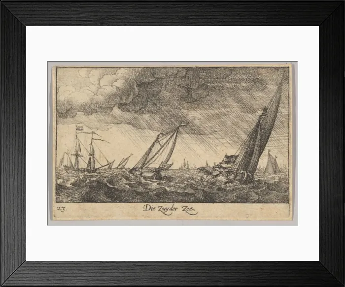 Framed Print : Zuyder Zee, 1635. Creator: Wenceslaus Hollar Framed Print : Zuyder Zee, 1635. Creator: Wenceslaus Hollar